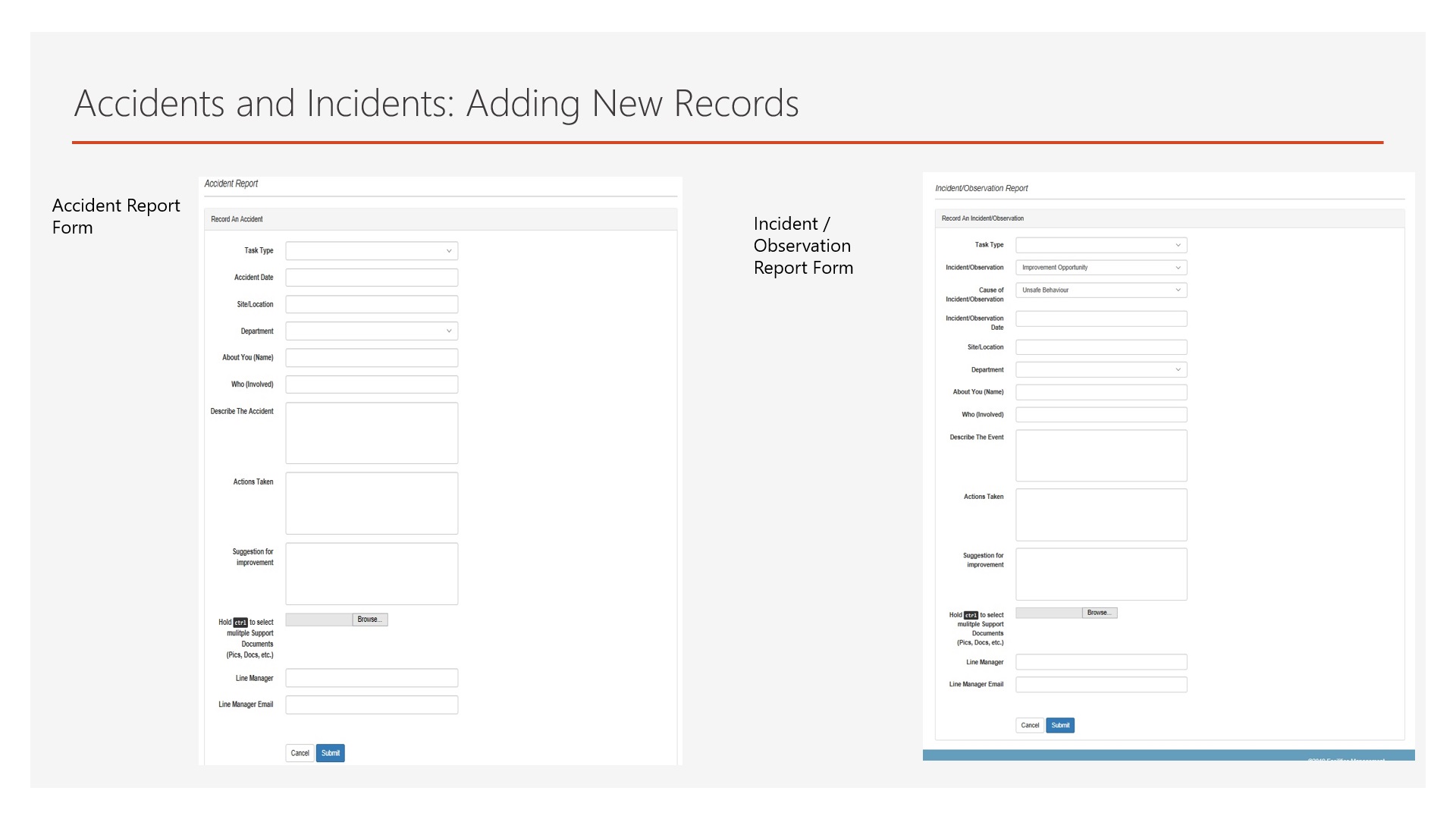Booking System Forms