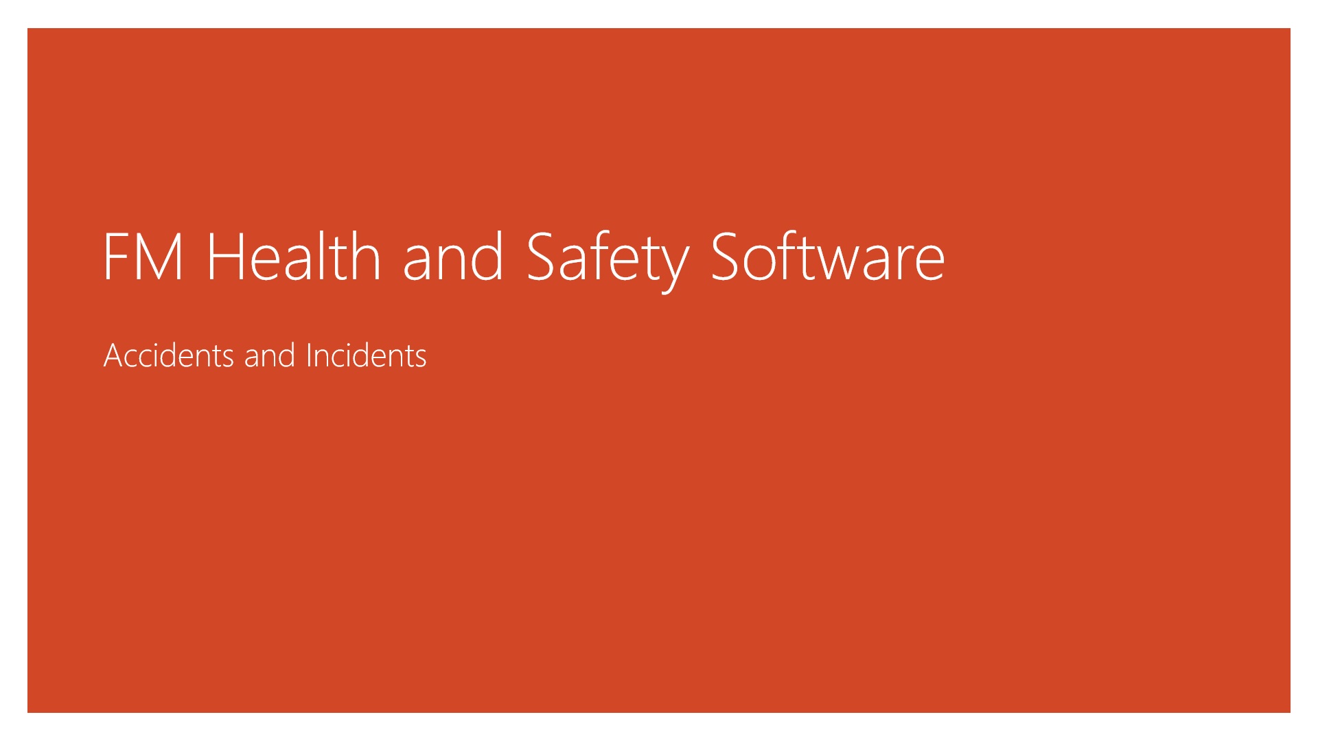 Health and Safety Software